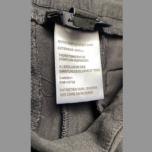 Tribal Charcoal Gray Stretch Pants Size 10 - Picture 6 of 6